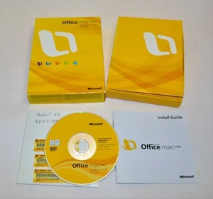 Microsoft Office Mac 2008 Home & Student Edition FULL RETAIL w 3 Keys GZA00006 - Picture 1 of 1