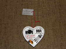 I Love Photography Capture The Moment  Christmas Tree Heart Cameras Ornament nwt