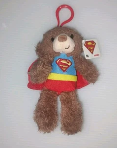 Portachiavi Gund Superman orsacchiotto DC Comics peluche e mantello rosso 5" - Foto 1 di 3