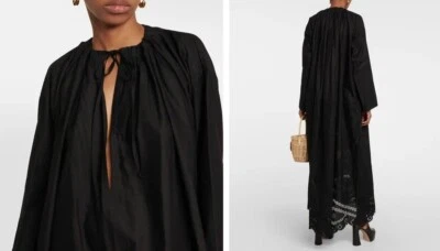 Vestido de algodão Nili Lotan $1050 Nelya preto; tamanho único - Imagem 1 de 4