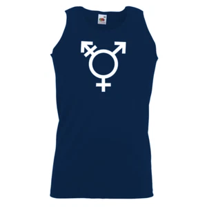 Mens LGBT Symbol Vest - Gay Pride Sleeveless Transgender Gym Wear Tank Top Gift - Picture 1 of 8