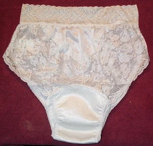 2 pares de bragas de nailon de encaje para mujer, talla 9/XL, blancas para incontinencia - Imagen 1 de 2