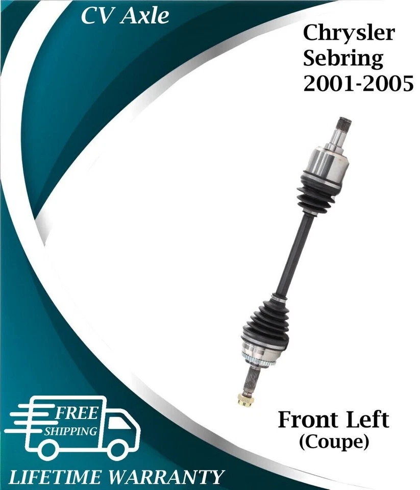 Eje delantero izquierdo CV para Chrysler Sebring 2001-2005 cupé 2,4 L garantía de por vida Foto 1 de 4