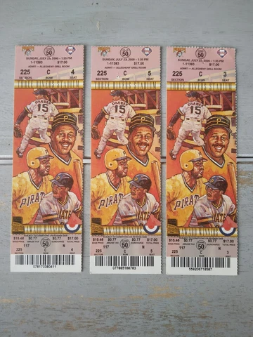 Pittsburgh Pirates tickets from 2000 - Three Rivers Stadium - Barry Bonds Cover
