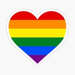 gay heart Cute Fun Love Is Love Sticker gay pride - Picture 1 of 1
