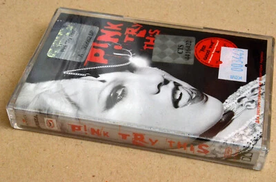 P!NK PINK TRY THIS RARE UKR ORIGINAL TAPE CASSETTE POP PUNK ROCK BALLAD SEALED - Image 1 of 3