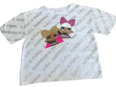 NEW LOL DOLL SURPRISE! GIRLS T Shirt Silver Gold Sparkle Glitter Accents MED(7) - Image 1 of 4
