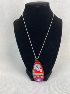 NFL Las Vegas Raiders Vintage Teardrop Spinner Necklace - Picture 1 of 1