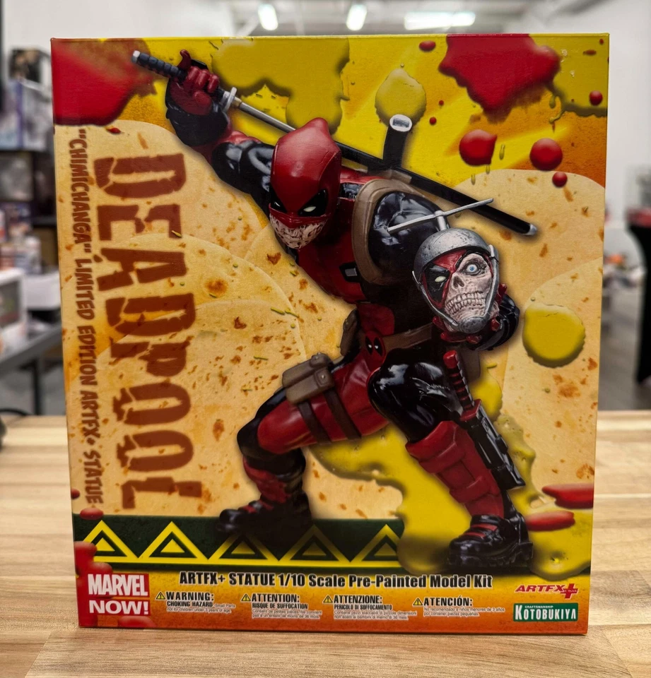 2015 SDCC KOTOBUKIYA Deadpool Chimichanga ARTFX Limited Edition Statue