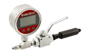 00-63017-4 Nitrous Outlet 4" Digital Pressure Gauge, -4 AN Shutoff Valve, Filter - Picture 1 of 3
