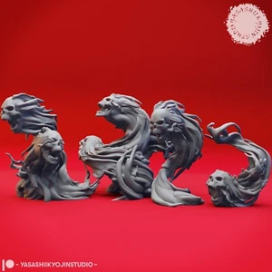 Teschio di fiamma - miniatura 32/54 mm per giochi di ruolo da tavolo (DnD, D&D, Pathfinder) - Foto 1 di 8
