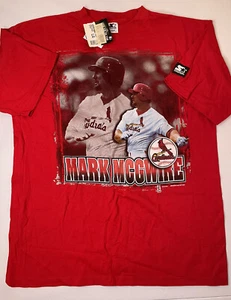 VTG 1998 St. Louis Cardinals Mark McGuire Double Vision Starter T-Shirt NWT Sz L - Picture 1 of 6