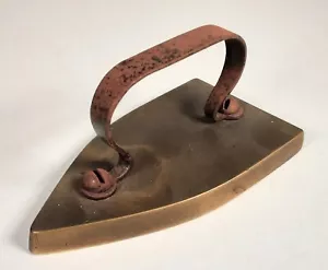 Antik Bügeleisen, Kinder-Eisen, Plätteisen, Messing Sohle, Iron, #B260 - Bild 1 von 4