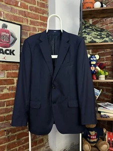 Men's BOGGI Milano Italian Style 2 Button Super 120s Blue Plaid Wool Blazer 54 - Picture 1 of 18