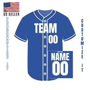 Custom Baseball Jersey, Personalized Baseball Jersey, Customized Jersey Name and - Picture 1 of 91