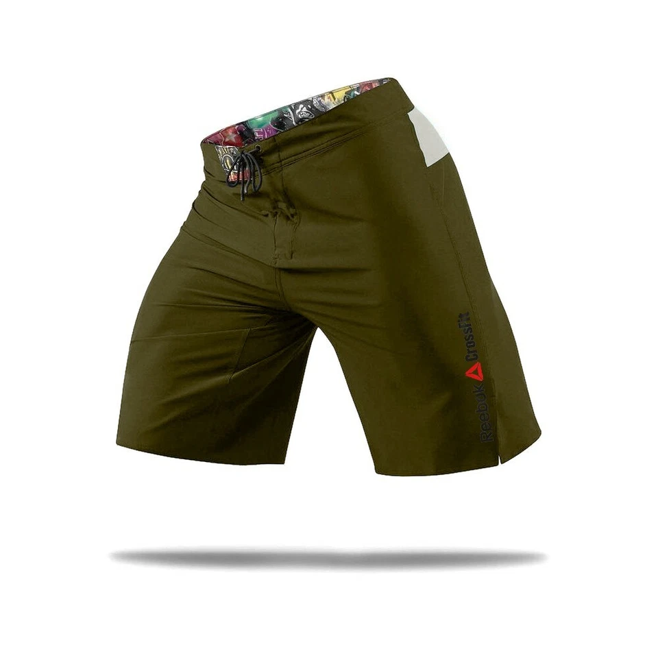 Pantalones Cortos de Entrenamiento Reebok CrossFit Para Hombre Verde Oliva Refuerzo Adhundido Core II Z90413 Foto 1 de 1