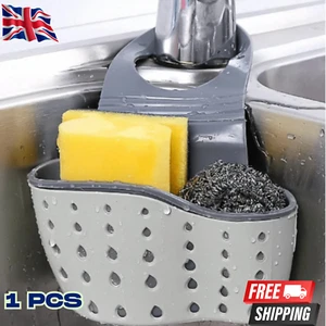 (Kitchen Hanging Storage Drain Sink Organiser Rack Sponge Caddy Holder Plastic ) - Picture 1 of 8