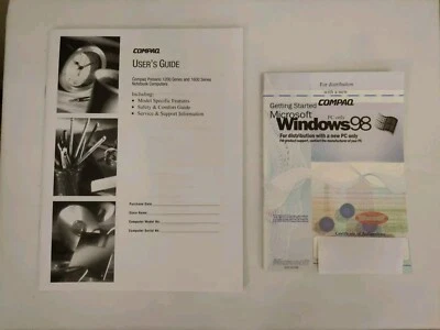 Compaq Presario 1200 Series User's Guide w/ Getting Started Windows 98 Manual - Image 1 of 3