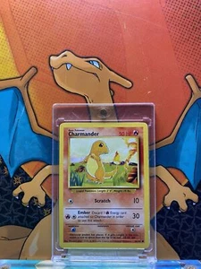 Charmander Base Set 1999 impresión ilimitada EX, 46/102 tarjeta de Pokémon. - Imagen 1 de 2