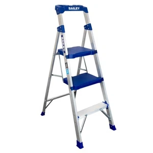 BAILEY Trade Lyte Industrial Aluminium Twin Platform Ladder 3 Steps 0.9m FS14040 - Picture 1 of 2