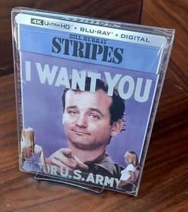 Stripes (1981) 4K Steelbook-w/PROTECTIVE SLEEVE-NEW (Sealed)-Free Box SHIPPING - Picture 1 of 9