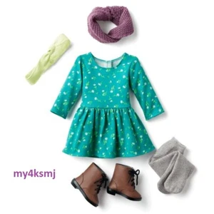 American Girl Doll BLAIRE CASUAL OUTFIT dress boots tights SET - Picture 1 of 1