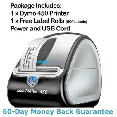 DYMO LabelWriter 450 Printer Starter Pack Thermal Shipping Address Barcode Label - Image 1 of 2