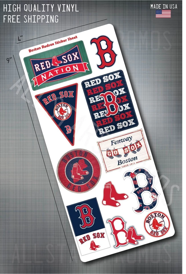 Hoja de calcomanías de béisbol Boston Red Sox Fenway Park Foto 1 de 1