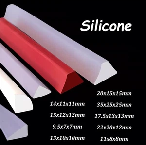 Silicone Solid Triangle Sealing Strip for Bathroom Waterproof Weather Strip - Picture 1 of 12