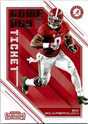 2018 Panini Contenders Draft Picks - Game Day Tickets Bo Scarbrough #19 (RC) - Image 1 of 2
