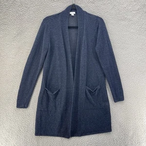 J Jill Strickjacke Damen klein dunkelblau Longline Leinen Lagenlook Freizeit leicht - Bild 1 von 15