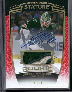 2024-25 Stature Jesper Wallstedt Red RC Patch Auto /25 - Picture 1 of 2