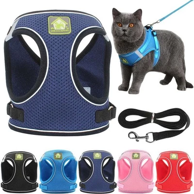 Mesh Padded Soft Puppy Pet Dog Harness Breathable Comfortable Colors XS S M L XL - Image 1 of 4