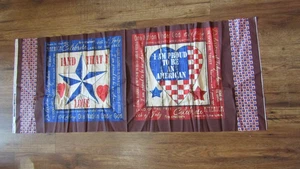 PATRIOTISCHE Vintage 2er Set STOLZE AMERIKANISCHE AKZENTKISSEN Stoff Panel - 2000er - Bild 1 von 3