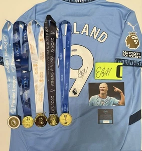 Erling Haaland Signed Jersey Manchester City Zertifiziert & Medaillen & Binde - Bild 1 von 22