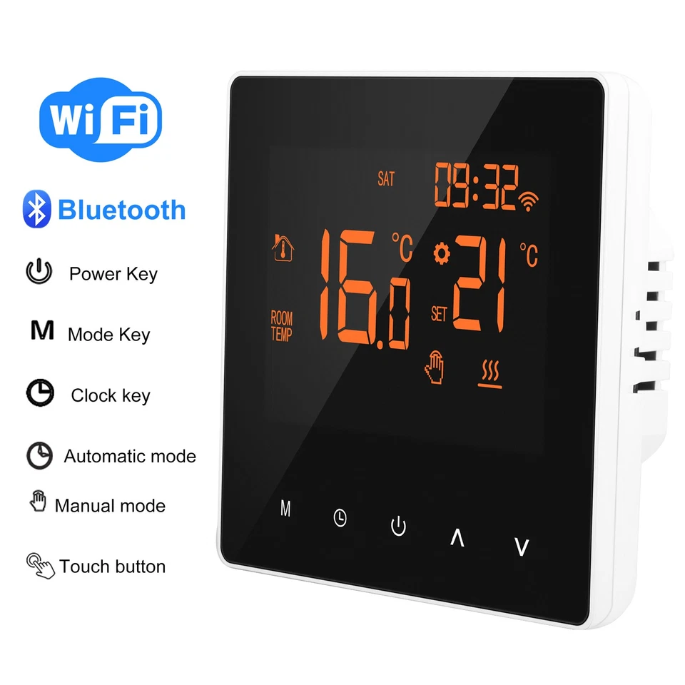 CONENTOOL WIFI Digital Thermostat Raumthermostat FußBodenheizung Wandheizung Touchscreen