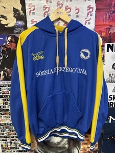 🔥Embroidered Bosnia Herzegovina Football Hoodie Sweatshirt Size XXL 27 x 25.5 - Foto 1 di 10