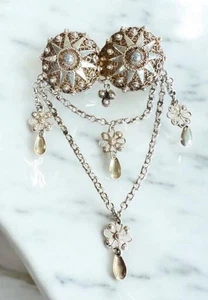 Vintage 830 Silber Solje Hochzeit Brosche Skandinavisch Norweger Goldwaschung Hänger - Bild 1 von 10