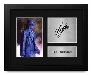 The Undertaker Gifts USL Framed Printed Signed Autograph Picture for WWE & WW... - Foto 1 di 7