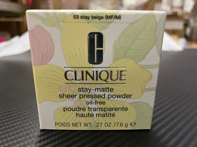 Clinique Stay Matte Sheer Pressed Powder Oil Free #03 stay beige 0.27 oz NEW - Image 1 of 2