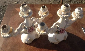 Paire de bougeoirs en faience d'Italie | Bon état - Imagen 1 de 5