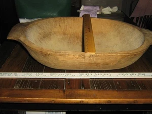 Large Primitive Hand Carved Antique Bread Dough Bowl Trencher 22 1/2 inch - Picture 1 of 5