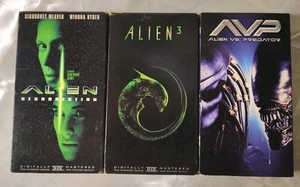 Vintage VHS Alien 3, Alien Resurrection, Alien Vs Predator - Picture 1 of 4