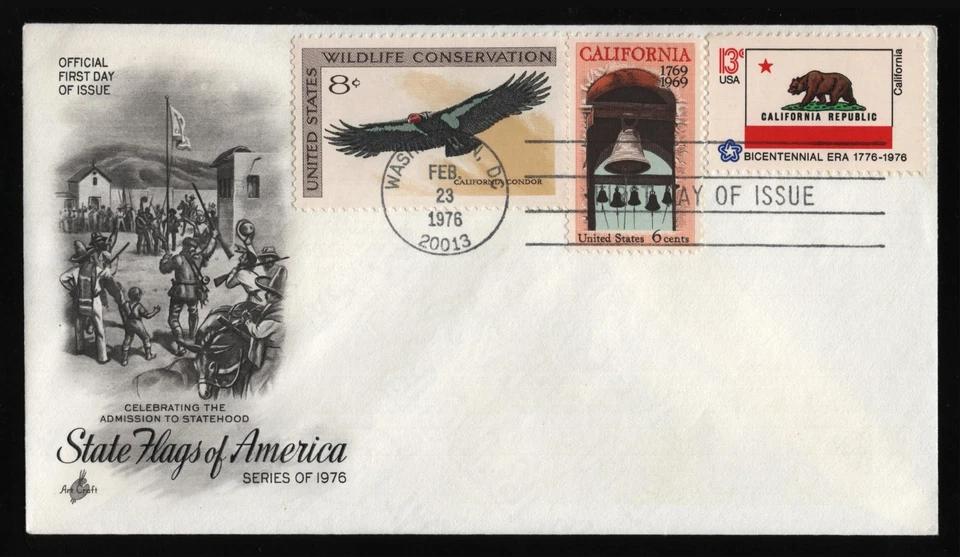 #1663 13c California-Combo, Art Craft H/C FDC **ANY 5=FREE SHIPPING** - Image 1 of 1