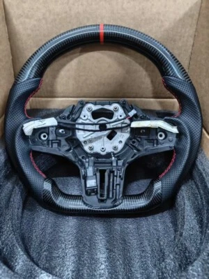 Customized real carbon fiber flat sport steering wheel For BMW X5 X7 G30 G01 G11 - Image 1 of 4