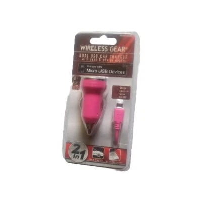 wireless gear dual usb car charger micro usb - Изображение 1 из 2