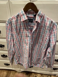 Charleston Threads Men’s Long Sleeve Plaid Button Up Shirt Size L - Picture 1 of 8