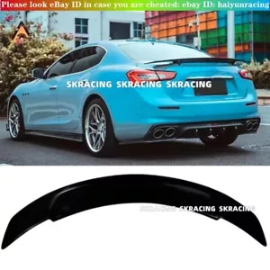 Kits de alerón labial negro brillante para maletero trasero Maserati Ghibli 2014-2020 - Imagen 1 de 8