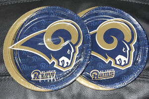 St. Louis Rams Paper Dinner Plates NFL 16 Plates Total Lot of 2  Sealed NEW