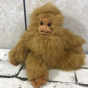 Vintage 1990 Unipak Plush Monkey Tan Baboon Furry Ape Bare-bottom Stuffed Animal
